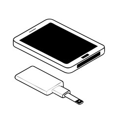 phone charge vector icon
