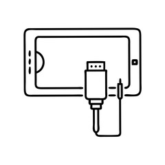 phone charge vector icon