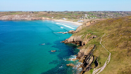 Obraz premium Plage de la Baie des Trépassés, Clédun-Cap-Sizun, Plogoff, Bretagne, Finistère 