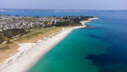 Vue a&eacute;rienne de la Pointe du Raz, Finist&egrave;re, Bretagne	
