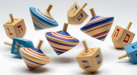 Hanukkah Dreidels in Motion: A Festive Celebration