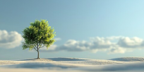 A tree growing from a small sapling to a tall, flourishing tree, symbolizing personal development