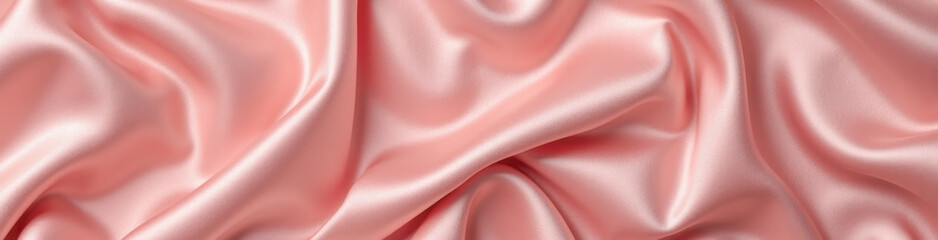 Pastel pink satin fabric with clean glossy finish and flowing texture perfect for minimal design....