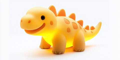 Dinosaur-themed soft night light on white background