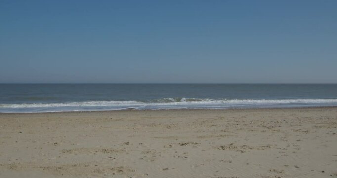 tilting up shot of Walcott Beach