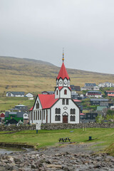 Sandavagur church, Faroe Islands, Denmark, Europe