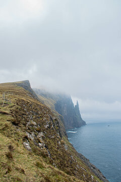 Trollkonufingur in Vagar island, Faroe islands