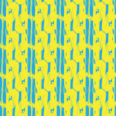 Colourful Abstract Brush Strokes Seamless Pattern Design