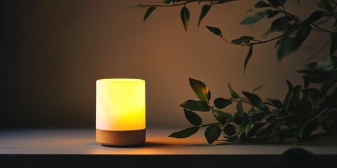 LED candle-style rechargeable lamp on white background