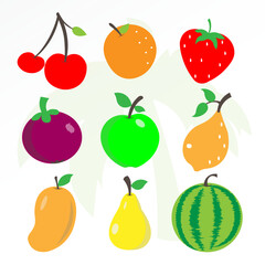 Collection of Hand Drawn Fruits