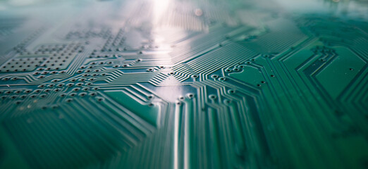 Electronic circuit board technology background. Electronic plate pattern. Circuit board, electrical...