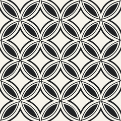 Fototapeta premium Seamless Geometric Pattern – Modern Black and White Abstract Tile Design