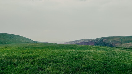 Obraz premium landscape with fog and clouds