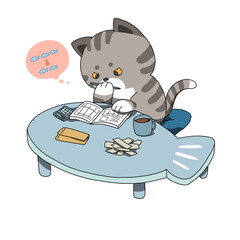 猫　ネコ　家計簿　家計管理　家計　節約