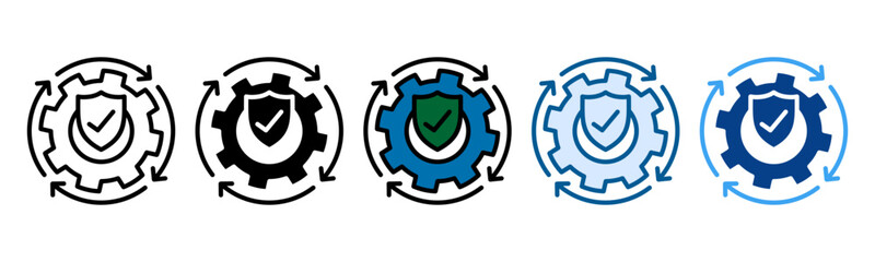 QA Process Icon Set Multiple Style Collection