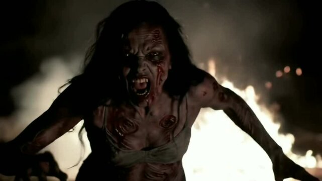 Scary female ghost