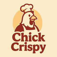 A vibrant and appetizing chicken crispy logo featuring a golden crispy fried chicken drumstick with bold and playful typography. Perfect for fast food restaurants, chicken shops, food trucks, and casu
