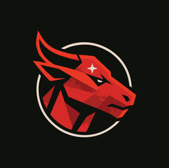 A bold and stylish vector illustration of a wild animal head logo with sharp fur details and an aggressive expression. Perfect for gaming logos, esports branding, sports team mascots, and animal-theme