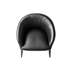 Top View of Modern Black Leather Armchair