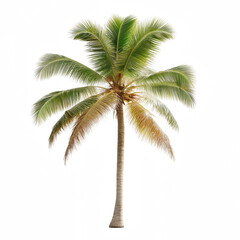 A tropical palm tree swaying gently under the warm sun, symbolizing relaxation and nature.