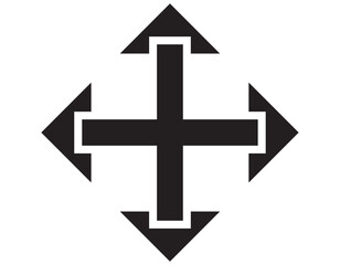 four arrow free direction vector design tempate
