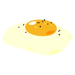 シンプルな目玉焼きのイラスト素材