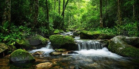 Obraz premium Lush Rainforest Scenery