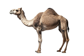 Full Body Side View Of Camel isolated on a transparent background