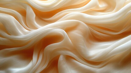 Fototapeta premium Elegant Cream Fabric Waves in Soft Light for Textile Background