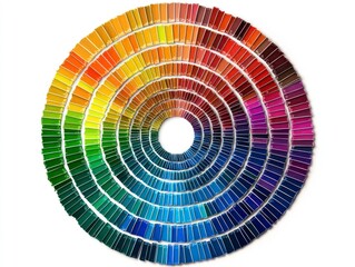 Fototapeta premium Vibrant Color Palette Wheel Illustrating a Spectrum of Hues Organized in a Circular Pattern for Design and Art Inspiration