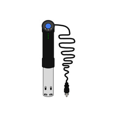 Sous Vide Cooker Machine vector illustration in lineal color icon style. Thermal immersion circulator. Editable modern kitchenware design element.
