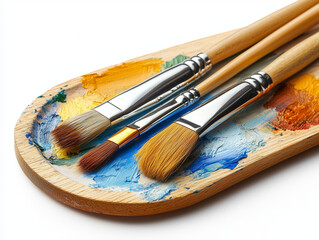 Fototapeta premium brushes and paints