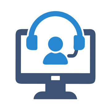 Online Support Center Icon &ndash; Customer Service, Technical Assistance Symbol