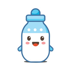 baby milk bottle logo vector illustration isolated on white background