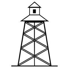 lighthouse silhouette vector
