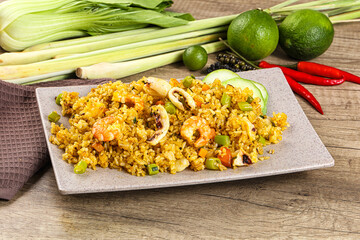 Asian Fried rice with seafood