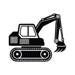 Naklejka premium Excavator logo vector illustration isolated on white background