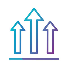 Upward Shipping Arrows Icon &ndash; Delivery, Logistics, Package Direction Symbol Vector