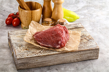 Raw beef piece for cooking