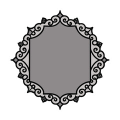 gothic style frame with intricate lace mascot logo vector illustration isolated on white background