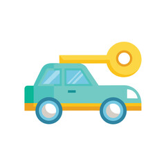 key car logo vector illustration isolated on white background