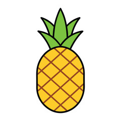pineapple logo vector illustration isolated on white background