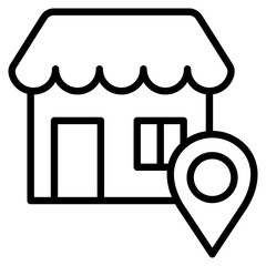 Store Visit line icon
