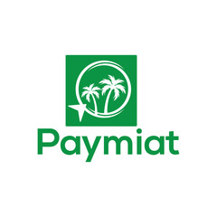 Modern Paymiat logo featuring a sleek font with a digital or financial icon like a wallet, card, or currency symbol, perfect for fintech startups, payment apps, or online banking services.

