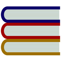 stack of books illustration, icon of stack books flat design png