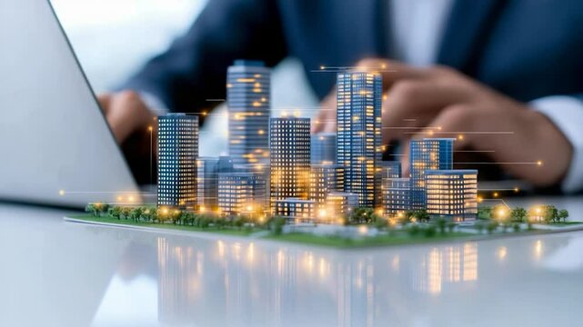 Smart City Development: Architect Designing Urban Future
