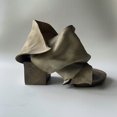 Abstract Sandal Sculpture: A Fusion of Form and Texture in Contemporary Design