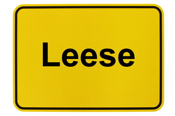 Illustration eines Ortsschildes der Gemeinde Leese in Niedersachsen