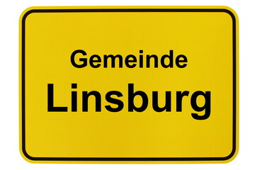 Illustration eines Ortsschildes der Gemeinde Linsburg in Niedersachsen