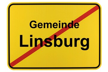 Illustration eines Ortsschildes der Gemeinde Linsburg in Niedersachsen